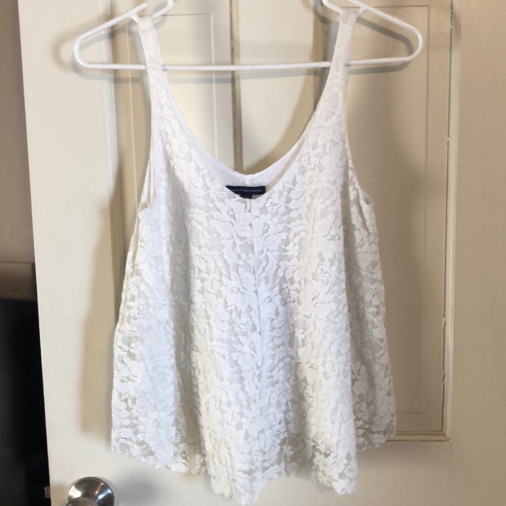 White lace tank top